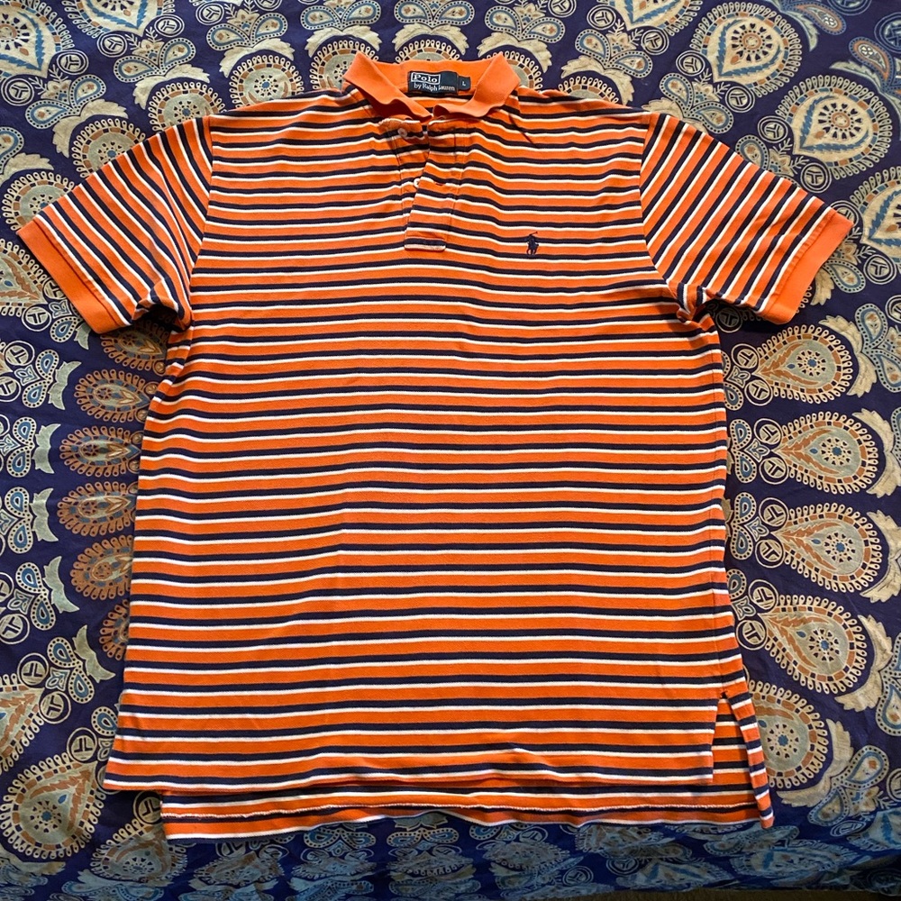 Ralph Lauren Polo Shirt in Orange and Blue